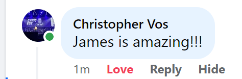 Chris Vos: James is amazing.